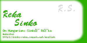 reka sinko business card